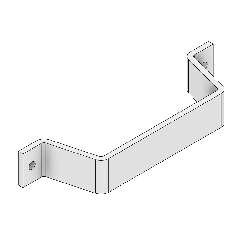 32-154-1 MODULAR SOLUTIONS FORKLIFT BRACKET 260MM L X 40MM W X 71MM H, STANDARD HARDWARE INCLUDED